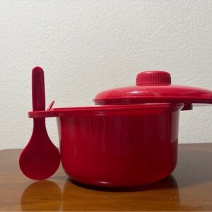 Microwave Rice Bowl with Lid and Spoon